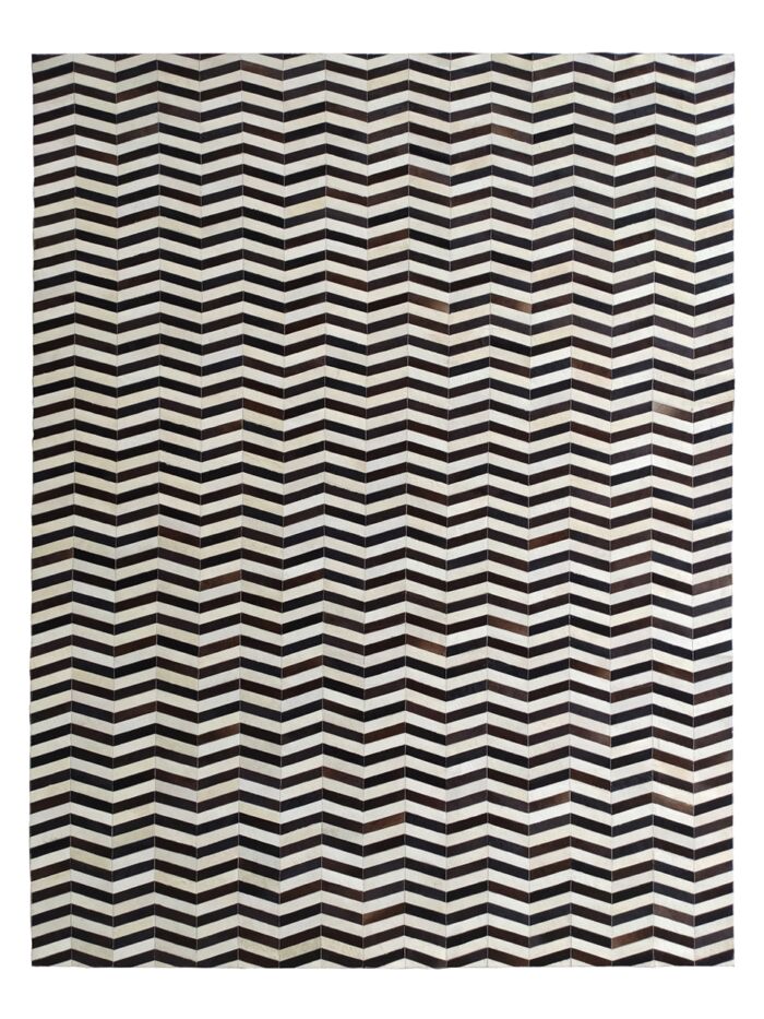 Elegant coffee leather rug LR-003 for spacious drawing room, 300x400cm
