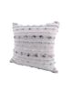 White Color Cotton & Acrylic Embroidery Cushion with Filler for Bed, Couch - CS 150 (45x45cm) - الصورة 2