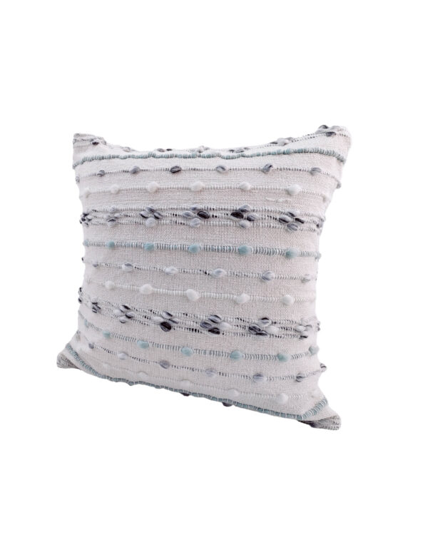 30387-1-scaled-1-600x750 White Color Cotton & Acrylic Embroidery Cushion with Filler for Bed, Couch - CS 150 (45x45cm) - الصورة 2