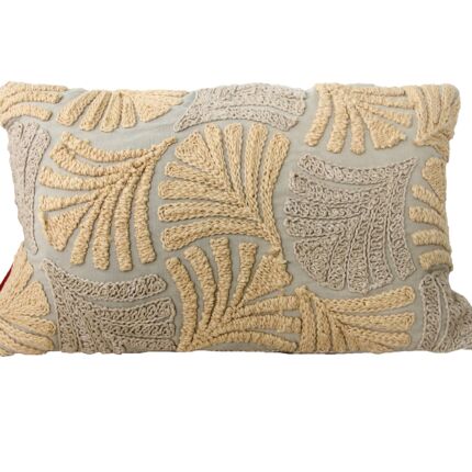 Home decor embroidered cotton cushion CS-263, multi-color, 30x50cm, for sofa and car by Ramsha Home.