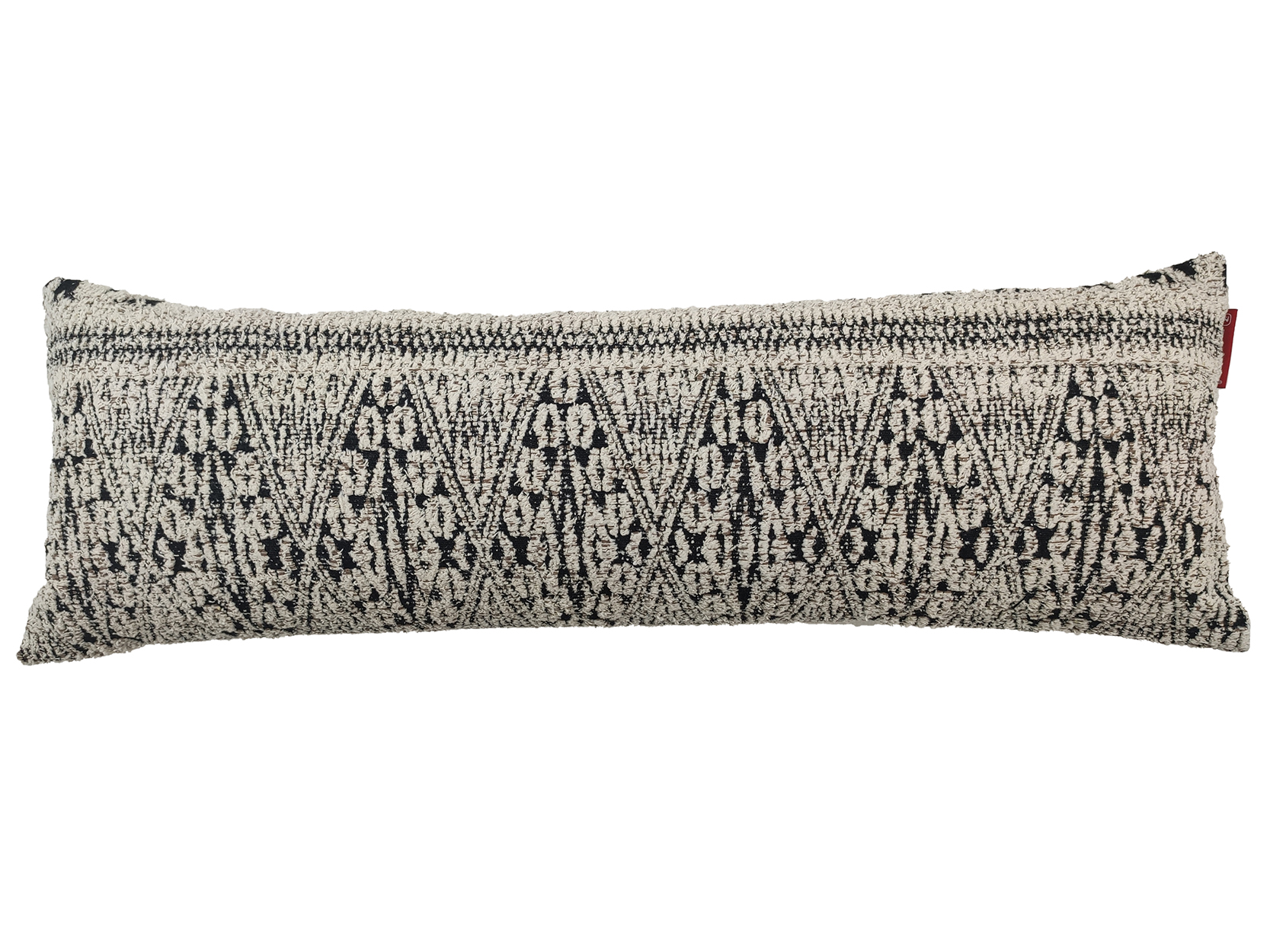 30X90 Natural & Black Color Cotton Cushion with Filler for Indoor and Outdoor - CS 204 (30x90cm) - الصورة 1