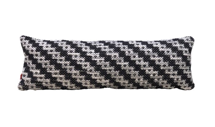 Woven cushion CS-257, farmhouse style, black and white colors, 30X90cm