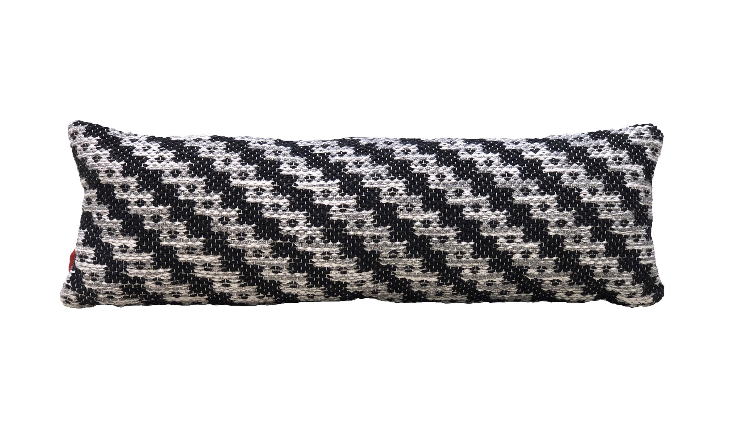 Woven Cushion CS-257 - Modern Farmhouse Decor, Black & White Colors, 30X90cm Woven cushion CS-257, farmhouse style, black and white colors, 30X90cm