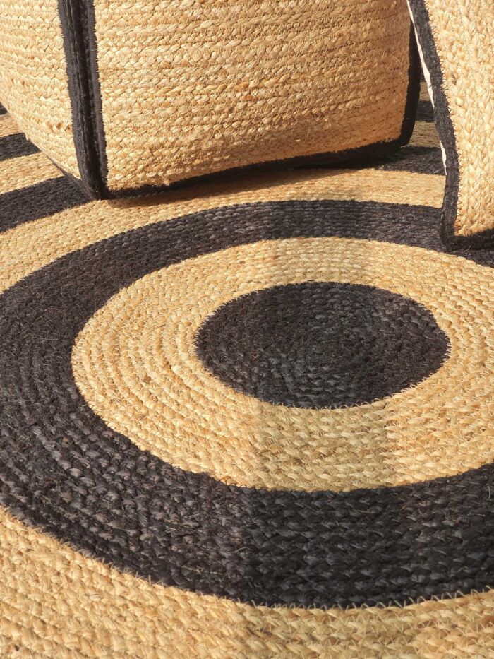Handmade Braided Jute Floor Round Rug BR 058 (200cm) by Ramsha Home