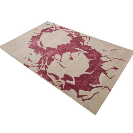 Handcrafted entryway area rug in multi colors