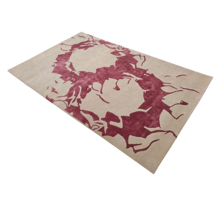 Handcrafted entryway area rug in multi colors