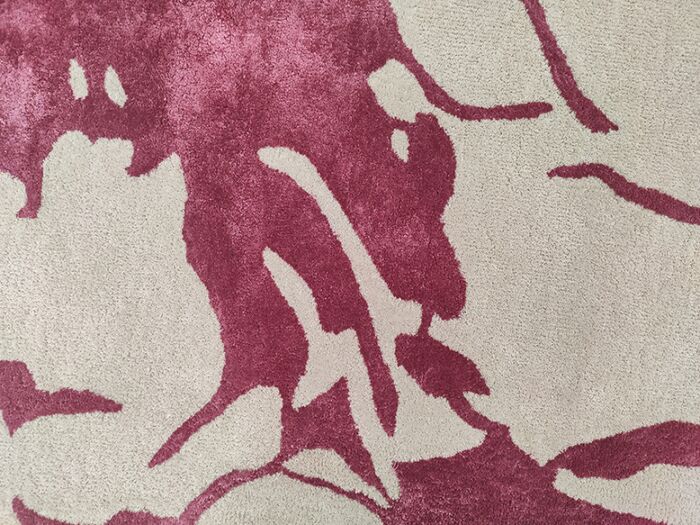 Artistic handmade rug for entryways, featuring multi colors