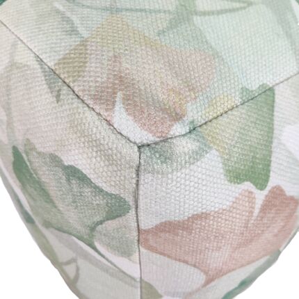 Polyester drawing room printed pouf PF-117, multi color, 40x40x40cm - vibrant home decor by Ramsha Home.