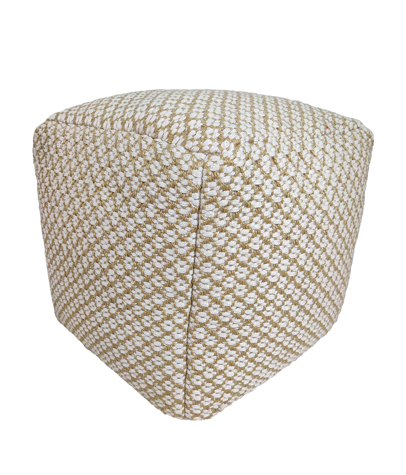 Stylish Guest Room Pouf PF-106: Multi-Color (50x50x30cm) Modern multi-color pouf PF-106, 50x50x30cm - versatile guest room decor by Ramsha Home.