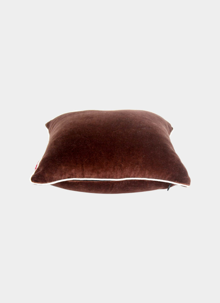4-3-1-745x1024 Brown Color Velvet Cushion with Filler for Hallway, Sofa, Cafe - CS 233 (55x55cm) - الصورة 2
