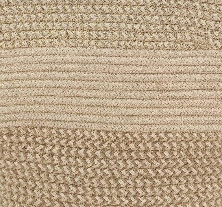 423 Handmade Jute & Cotton Basket with Handle - BS 012 (40x25x30cm) - الصورة 4