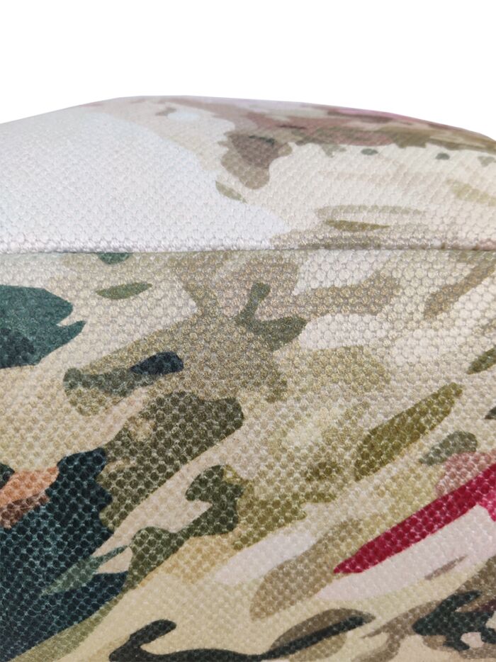Modern kids room pouf PF-122 polyester multi color 50x50x30cm - vibrant and playful addition by Ramsha Home.