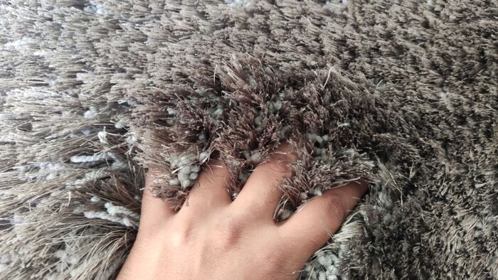 Grey shaggy rug MPS 05 for home decor, 80x200cm