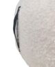 Soft and fluffy white pouf PF-124, 50x50x30cm, ideal for cozy home decor by Ramsha Home.