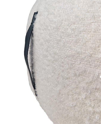 Soft and Fluffy White Pouf PF-124: 50x50x30cm Soft and fluffy white pouf PF-124, 50x50x30cm, ideal for cozy home decor by Ramsha Home.