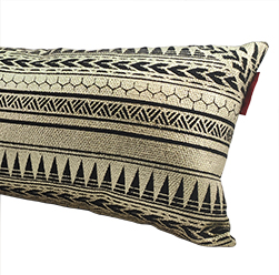 CS-211 black & gold printed cushion 30X90 cm