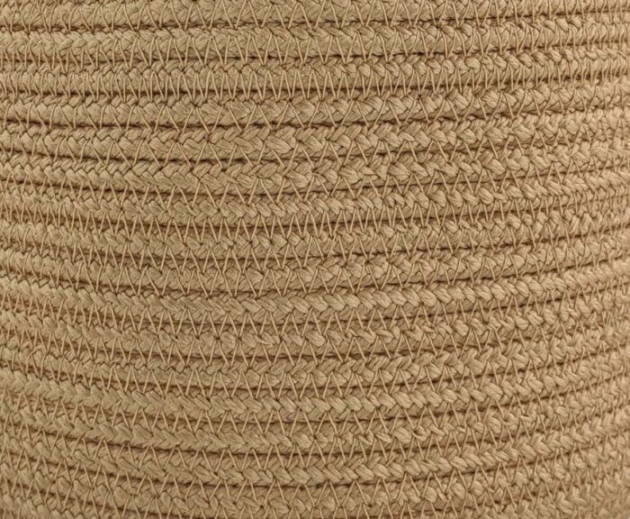 ⁦Stunning Beige Handmade Basket with Lid - BS 002 (22x22cm)⁩ - الصورة ⁦2⁩