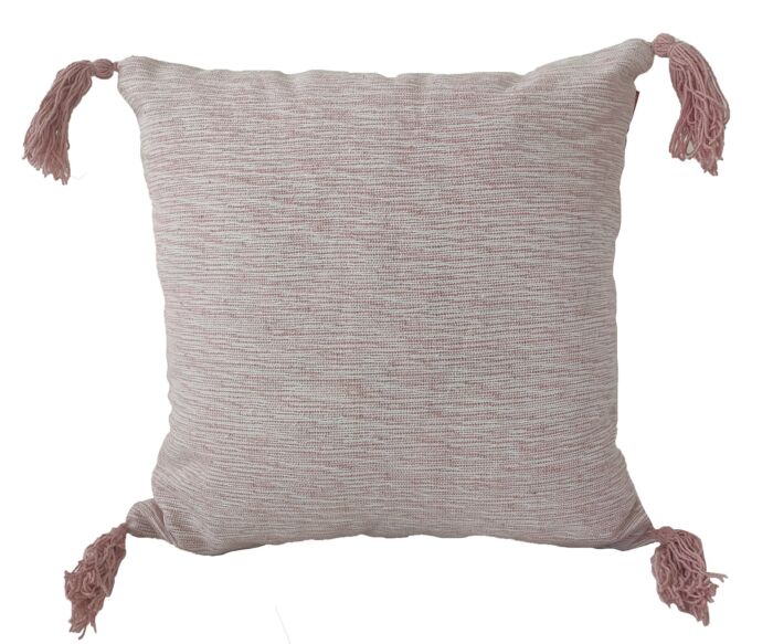 Cozy polyester cushion, pink color, 45x45cm
