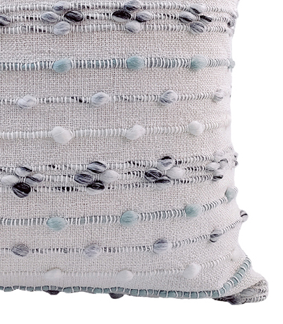 489 White Color Cotton & Acrylic Embroidery Cushion with Filler for Bed, Couch - CS 150 (45x45cm) - الصورة 3