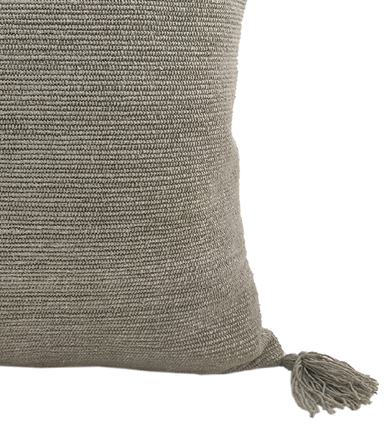 499 Grey Cotton Cushion with Filler for Window Seat, Bed, and Floor - CS 156 (45x45cm) - Image 2