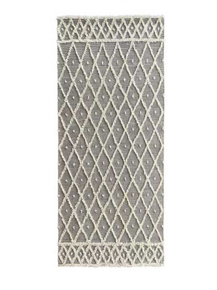 The comfort and style of a versatile farmhouse wool and cotton woven rug by Ramsha Home