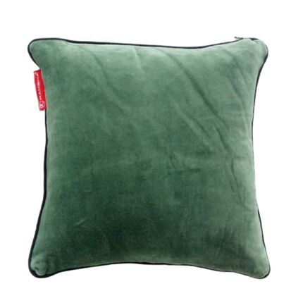 Green Color Velvet Cushion with Filler for Bedroom, Office, Car - CS 234 (55x55cm)