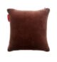 Brown Color Velvet Cushion with Filler for Hallway, Sofa, Cafe - CS 233 (55x55cm)