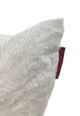 White cotton cushion CS-266 with filler, elegant embroidered pattern 45x45cm for stylish interiors by Ramsha Home.