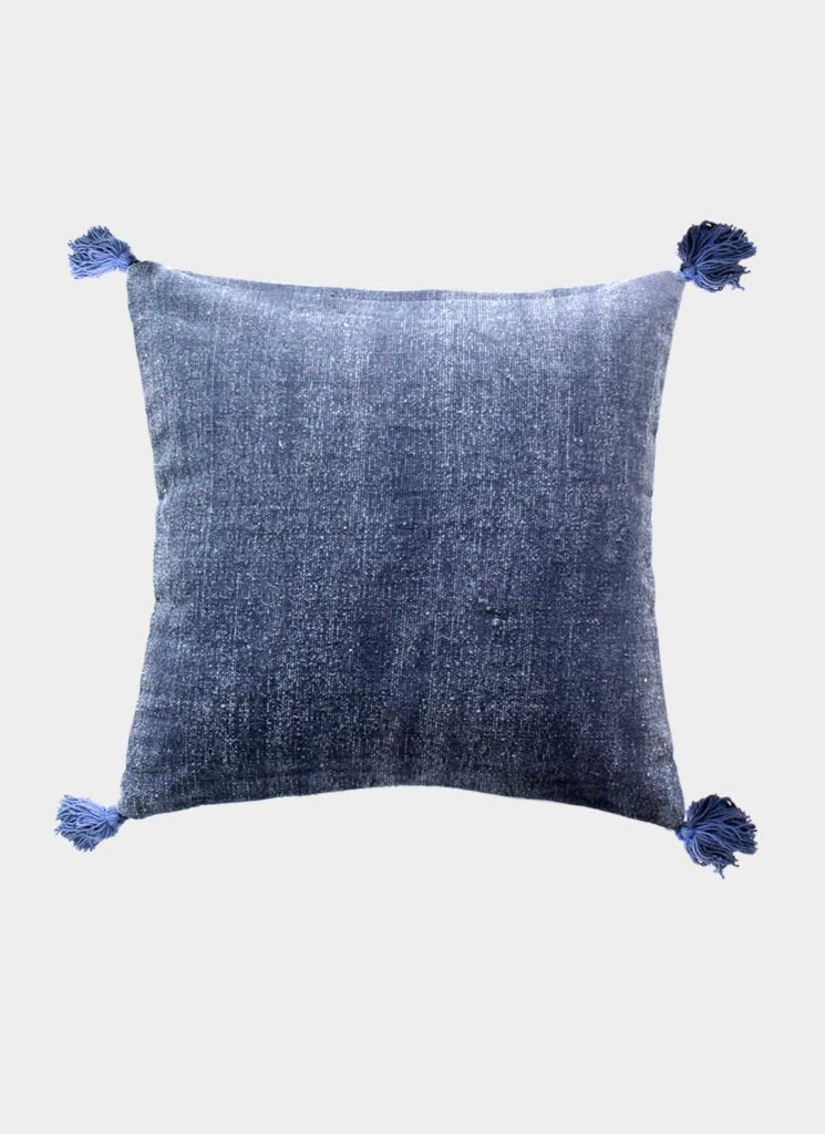 6-4-1-745x1024 Blue & Gold Color Cotton Cushion with Filler - CS 238 (45x45cm) - الصورة 4