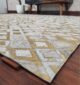 Grey leather rug for dining and living room LR 010 (300x400cm) by Ramsha Home
