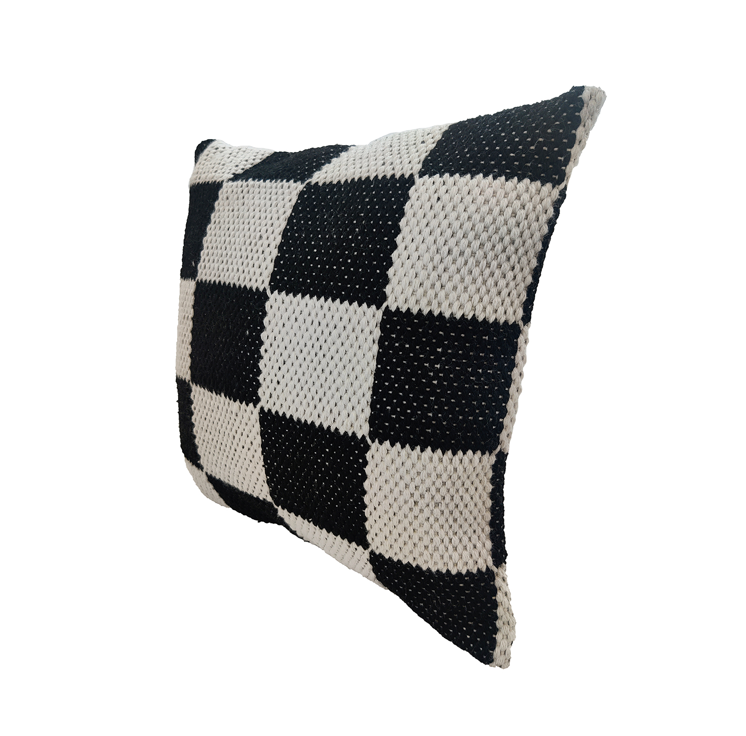 60 Black & White Polyester Cushion with Filler for Balcony, Couch, Floor - CS 255 (60x60cm) - Image 2