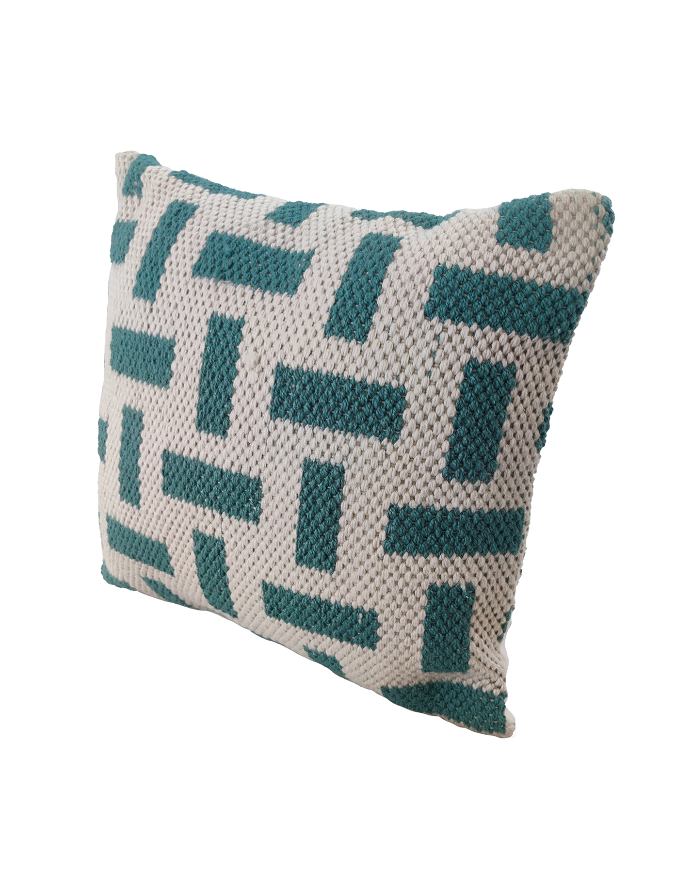 60 Light Blue and Cream Polyester Cushion with Filler for Hallway, Office - CS 256 (60x60cm) - Image 2