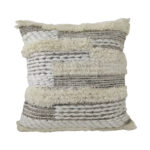 Woven wool and cotton cushion CS-280 in natural color, 60X60cm