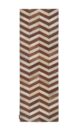 Handcrafted tan leather rug LR 003, 60x180cm