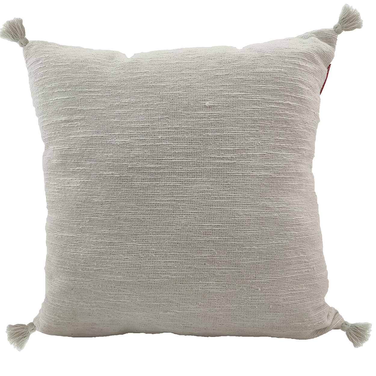Decorative Cotton and Polyester Cushion with Filler CS-215 (60x60cm) for Playroom and Bedroom by Ramsha Home Decorative 60x60cm cotton and polyester cushion with filler CS-215, perfect for playrooms and bedrooms in a clean white color by Ramsha Home.