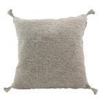 White & Beige Color Cotton Cushion with Filler for Window Seat, Cafe - CS 214 (60x60cm)