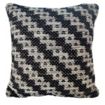 CS-257 modern farmhouse woven cushion for living room, bed, playroom black and white color 60X60cm