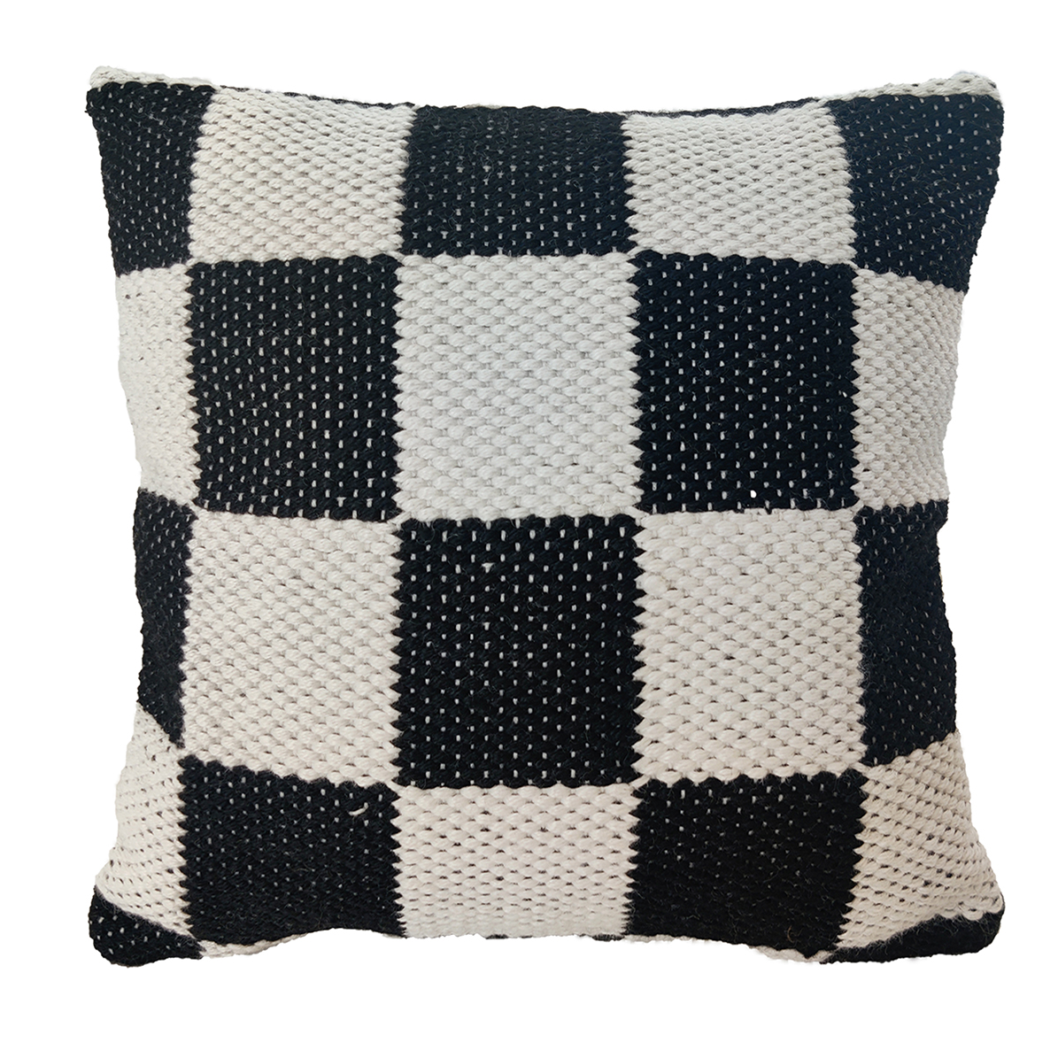 60X60 Black & White Polyester Cushion with Filler for Balcony, Couch, Floor - CS 255 (60x60cm) - Image 1