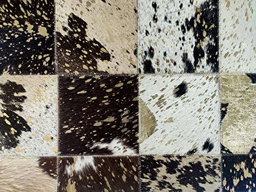 LR 005 Grey & Coffee Color Leather Rug: Durable Elegance for Indoor and Outdoor Areas LR 005 grey and coffee color leather rug, 170x240cm, ideal for indoor and outdoor use by Ramsha Home.