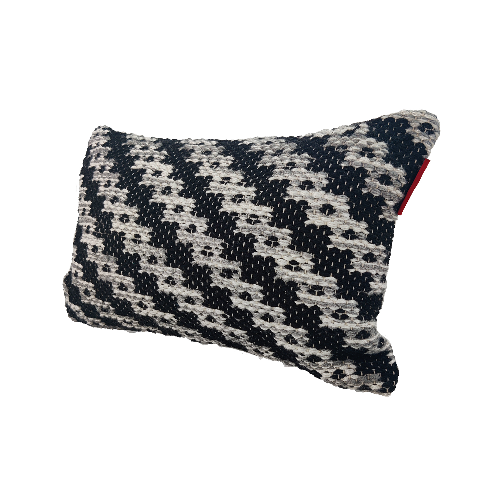 6342 Black & White Color Polyester Cushion with Filler for Living Room, Bed, Playroom - CS 257 (30x50cm) - الصورة 2