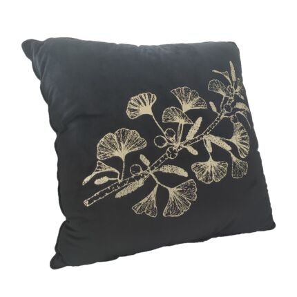 Cushion with polyester filling, black color, 45X45cm