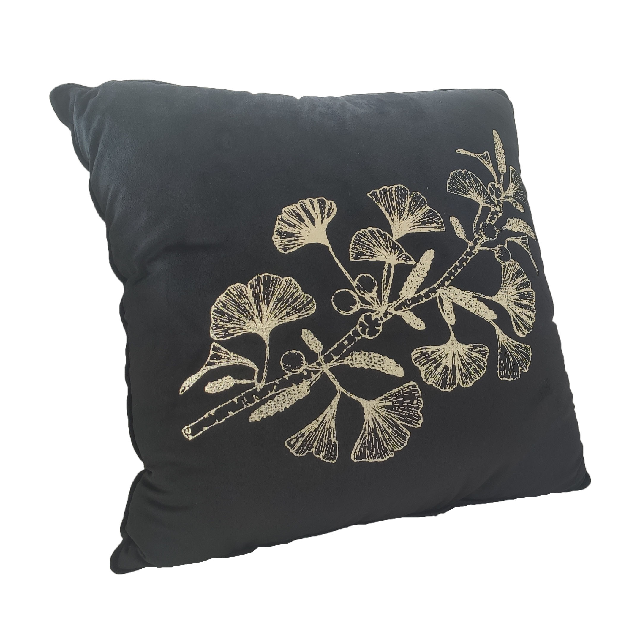 Cushion with Polyester Filling - Black Color, Suitable for Hallway or Playroom, 45X45cm Cushion with polyester filling, black color, 45X45cm