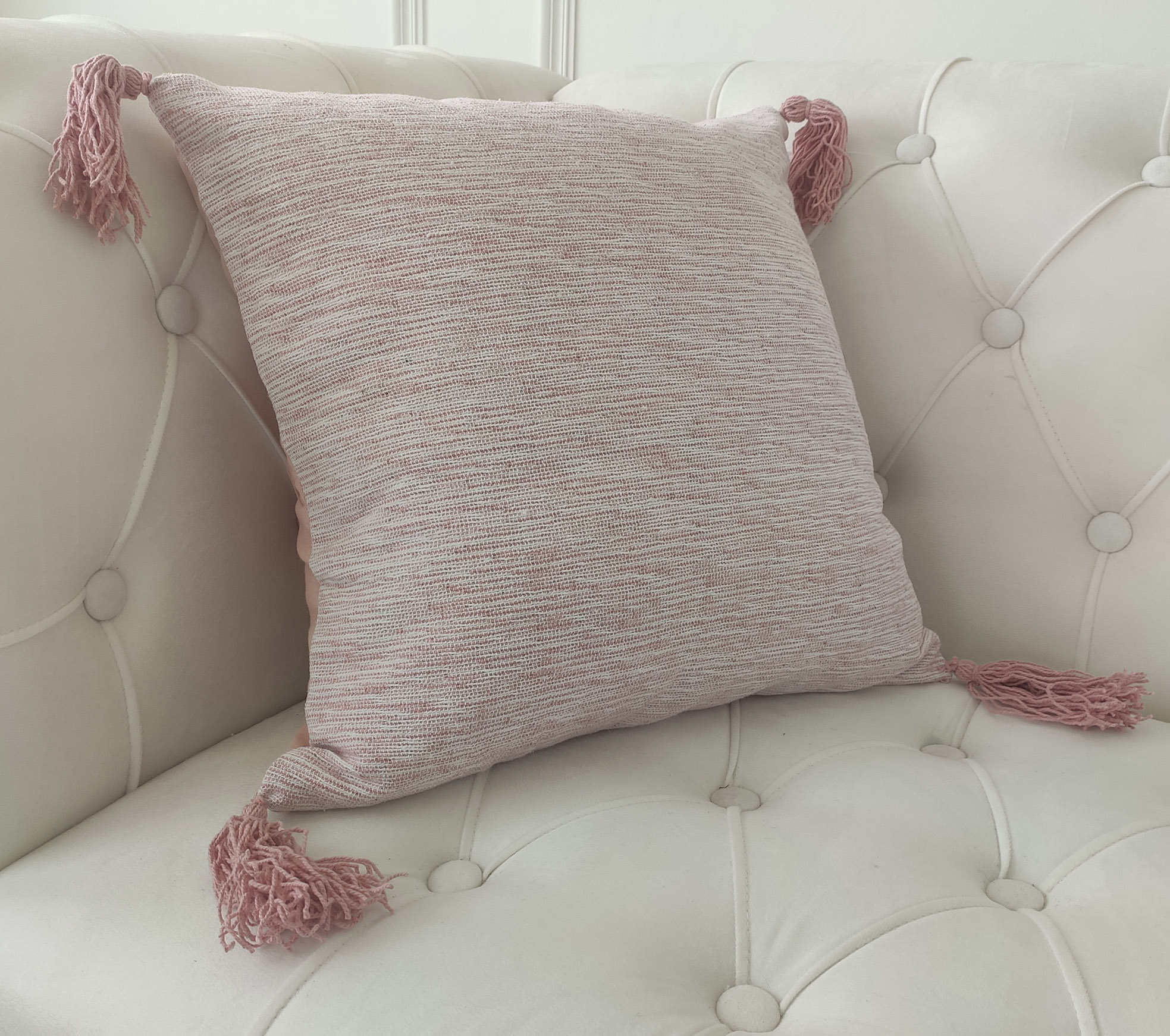 Pink Polyester Cushion for Sofa or Office Decor - Soft and Plush Polyester cushion in pink for sofa or office decor,