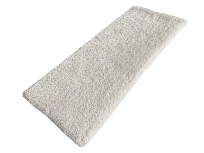 Elegant white hallway shaggy rug MPS 01, 200x300cm