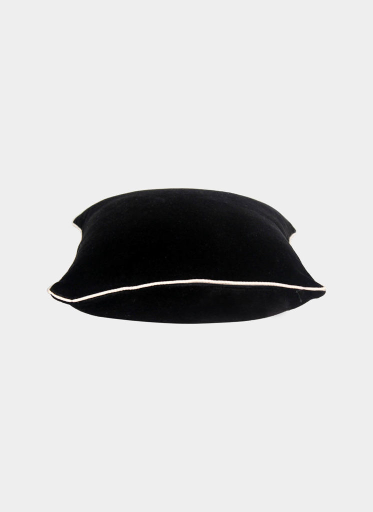 7-3-3-745x1024 Black Color Velvet Cushion with Filler for Floor, Bench, Sofa - CS 235 (45x45cm) - Image 3