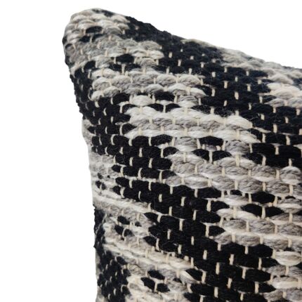 Decorative black and white modern farmhouse woven cushion CS-257 polyester cushion 60X60cm