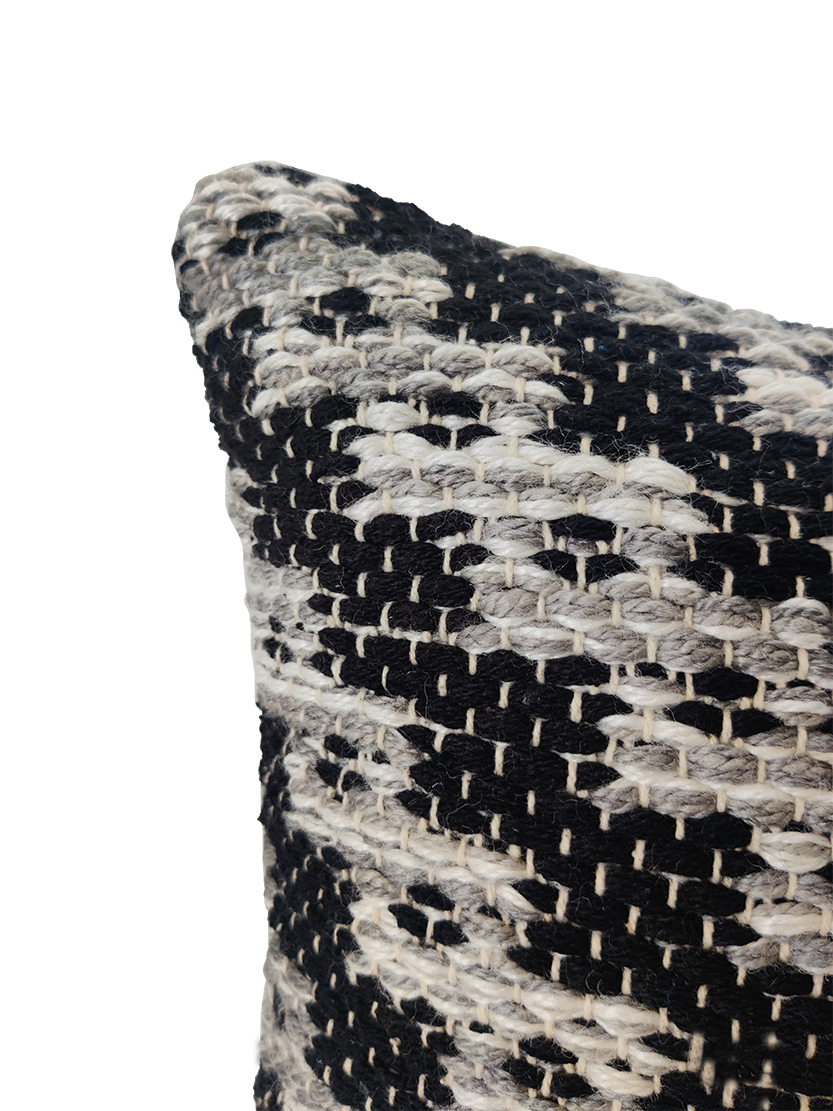 Decorative Black and White Modern Farmhouse Woven Cushion - CS-257 (60X60cm) Decorative black and white modern farmhouse woven cushion CS-257 polyester cushion 60X60cm