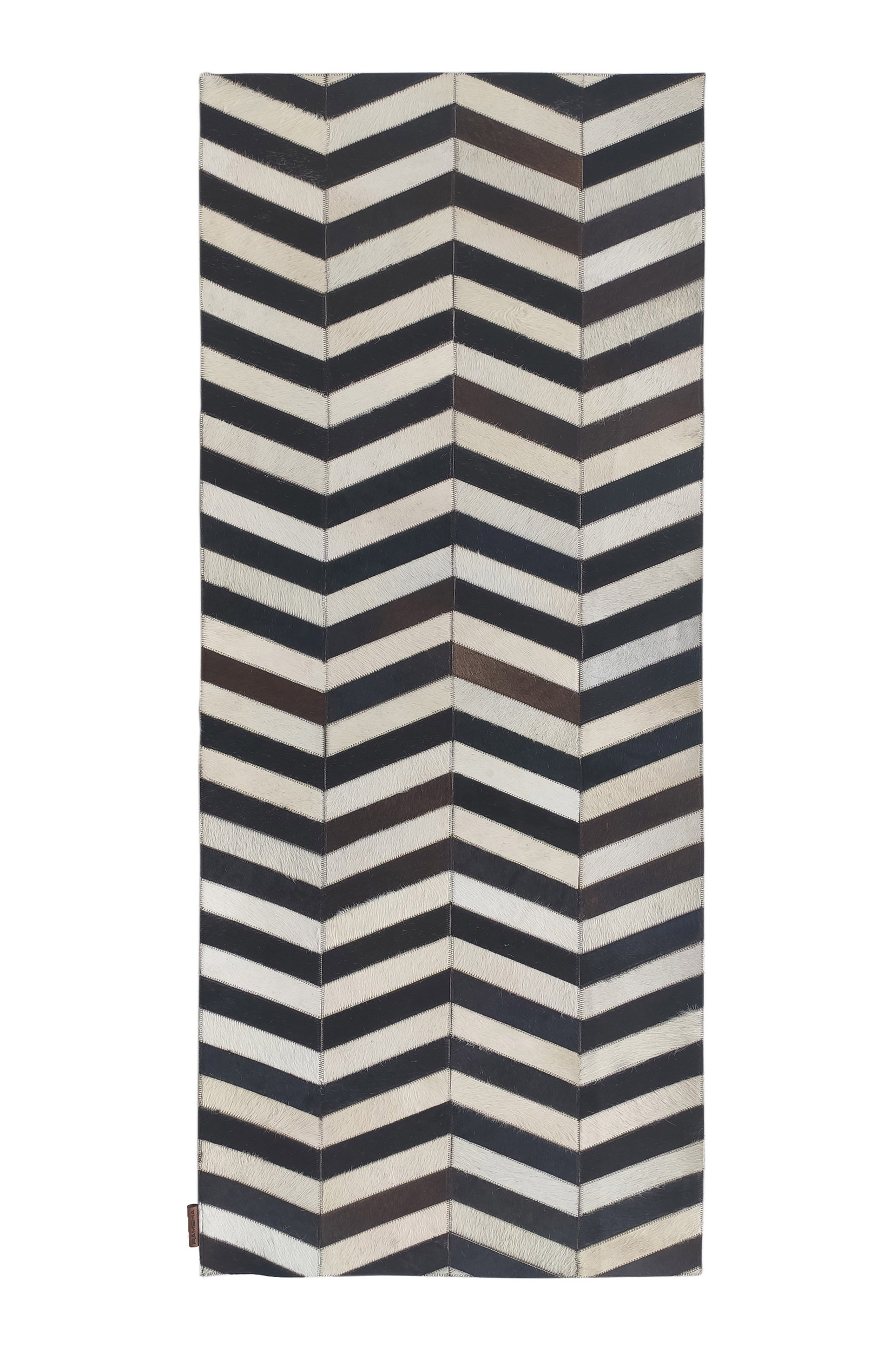 80X200 Stunning Coffee Color Drawing Room Leather Rug - LR 003 (80x200cm)