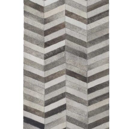 Tan color leather rug LR 003 for dining room decor, 80x200cm