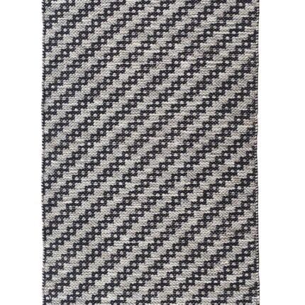 Black & White Color Polyester Woven Rug - WR 031 (80x200cm)